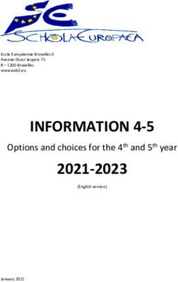 INFORMATION 4-5 2021-2023 - Options and choices for the 4th and 5th year - European School Brussels II