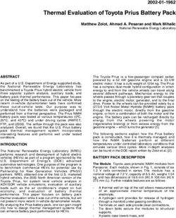 Thermal Evaluation of Toyota Prius Battery Pack