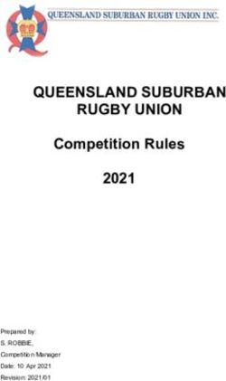 QUEENSLAND SUBURBAN RUGBY UNION - Competition Rules 2021 - Prepared by: S. ROBBIE, Queensland ...