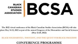 CONFERENCE PROGRAMME - BCSA