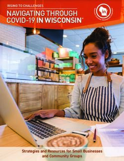 NAVIGATING THROUGH COVID-19 IN WISCONSIN - Strategies and Resources for Small Businesses and Community Groups