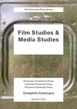 Film Studies & Media Studies - Complete Catalogue Autumn 2021 - The University Press Group