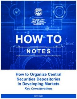 HOW TO How to Organize Central Securities Depositories in Developing Markets - Key Considerations - IMF