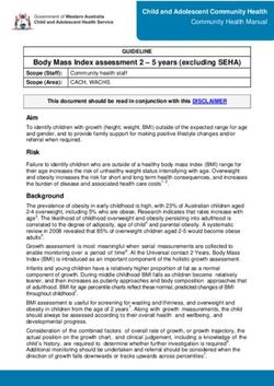Body Mass Index assessment 2 - 5 years (excluding SEHA) - WA Health