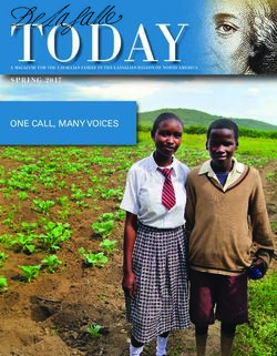 TODAY ONE CALL, MANY VOICES - Christian Brothers Conference