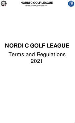 NORDIC GOLF LEAGUE Terms and Regulations 2021 - NORDIC GOLF LEAGUE