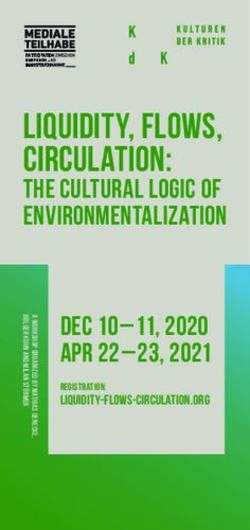 LIQUIDITY, FLOWS, CIRCULATION: THE CULTURAL LOGIC OF ENVIRON MEN TA LIZATION DEC 10 - 11, 2020 APR 22 - 23, 2021 - LEUPHANA UNIVERSIT&Auml;T ...