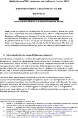 NIAA Indigenous Skills, Engagement and Employment Program (ISEP) Submission in response to Discussion Paper July 2021 Submitted by Department of ...