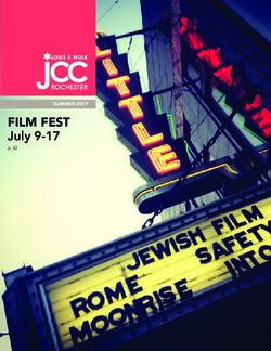 FILM FEST July 9-17 SUMMER 2017 - JCC of Greater Rochester