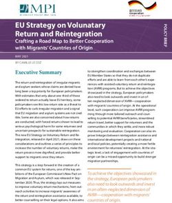 EU Strategy on Volunatary Return and Reintegration