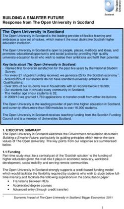 BUILDING A SMARTER FUTURE - Response from The Open University in Scotland The Open University in Scotland