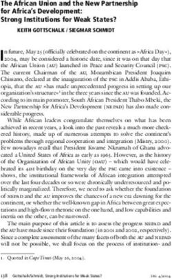 The African Union and the New Partnership for Africa's Development: Strong Institutions for Weak States?