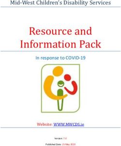 Resource and Information Pack - Mid-West Children's Disability Services In response to COVID-19 - Mid-West Disability Services ...