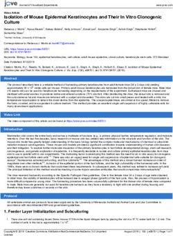 ISOLATION OF MOUSE EPIDERMAL KERATINOCYTES AND THEIR IN VITRO CLONOGENIC CULTURE - JOVE