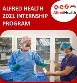 ALFRED HEALTH 2021 INTERNSHIP PROGRAM