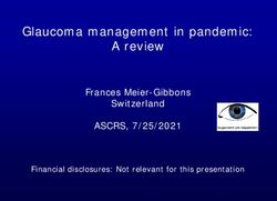 Glaucoma management in pandemic: A review - ASCRS, 7/25/2021 Frances Meier-Gibbons Switzerland - Thriving ...