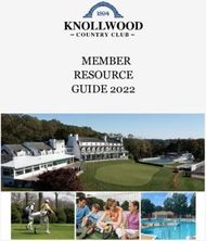 MEMBER RESOURCE GUIDE 2022 - Knollwood Country Club