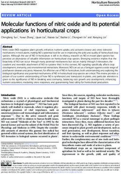 Molecular functions of nitric oxide and its potential applications in horticultural crops - Nature