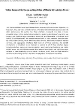 Video Screen Interfaces as New Sites of Media Circulation Power - Core