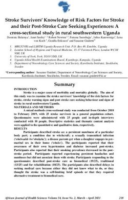 Stroke Survivors' Knowledge of Risk Factors for Stroke and their Post-Stroke Care Seeking Experiences: A cross-sectional study in rural ...