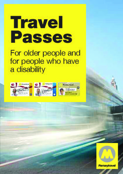 Travel Passes For older people and for people who have a disability