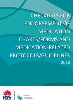 CHECKLISTS FOR ENDORSEMENT OF MEDICATION CHARTS/FORMS AND MEDICATION-RELATED PROTOCOLS/GUIDELINES 2018