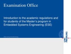 Examination Office Introduction to the academic regulations and for students of the Master's program in Embedded Systems Engineering (ESE)