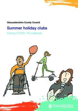 Summer holiday clubs During COVID-19 outbreak
