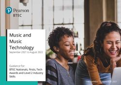 Music and Music Technology - September 2021 to August 2022 Guidance for: BTEC Nationals, Firsts, Tech Awards and Level 2 Industry Skills - Pearson ...