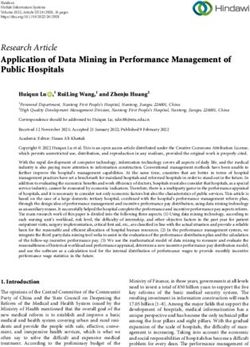 Application of Data Mining in Performance Management of Public Hospitals