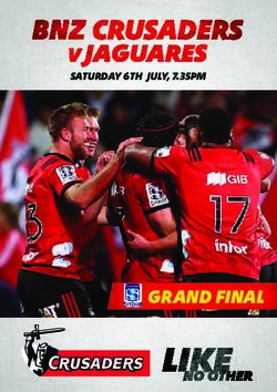 GRAND FINAL - SATURDAY 6TH JULY, 7.35PM - Crusaders