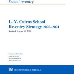 L. Y. Cairns School Re-entry Strategy 2020-2021 - Revised: August 11, 2020 For more information