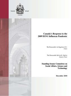 Canada's Response to the 2009 H1N1 Influenza Pandemic