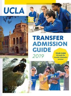 TRANSFER ADMISSION 2019 GUIDE YOUR GUIDE - through the transfer admission process - UCLA Undergraduate Admission