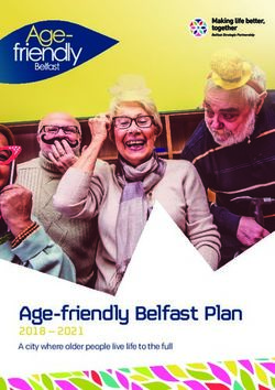 Age-friendly Belfast Plan 2018 - 2021 A city where older people live life to the full - Making Life Better Together