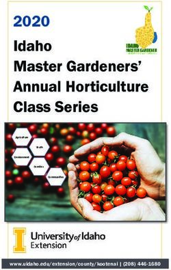 2020 Idaho Master Gardeners' Annual Horticulture Class Series - www.uidaho.eduextension/county/kootenai | (208) 446-1680