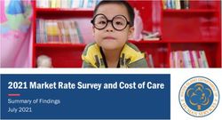 2021 Market Rate Survey and Cost of Care - Summary of Findings July 2021 - RI.gov