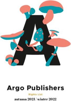 Argo Publishers autumn 2021 / winter 2022 - Rights List