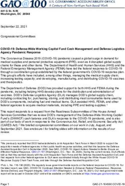 COVID-19: Defense-Wide Working Capital Fund Cash Management and Defense Logistics Agency Pandemic Response