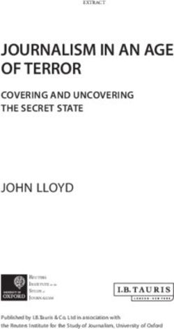 JOURNALISM IN AN AGE OF TERROR - COVERING AND UNCOVERING THE SECRET STATE - Reuters Institute for the Study of ...