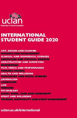 INTERNATIONAL STUDENT GUIDE 2020 - University of Central Lancashire