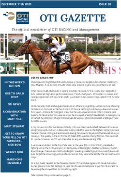 OTI GAZETTE - OTI Racing & Bloodstock