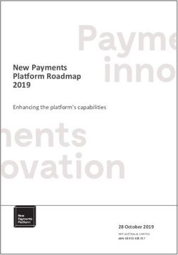 New Payments Platform Roadmap 2019 - Enhancing the platform's capabilities - 28 October 2019