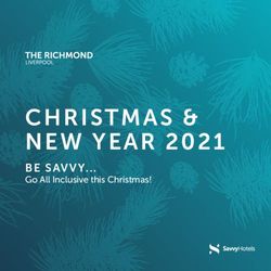 CHRISTMAS & NEW YEAR 2021 - BE SAVV Y... Go All Inclusive this Christmas! - The Richmond Liverpool