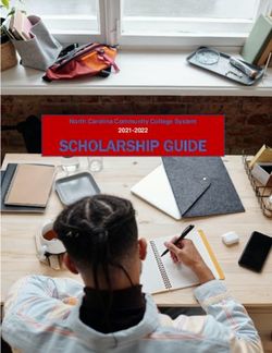 SCHOLARSHIP GUIDE North Carolina Community College System 2021-2022 - NC Community Colleges