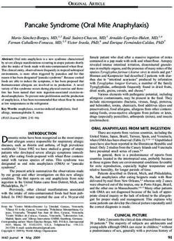 Pancake Syndrome (Oral Mite Anaphylaxis)