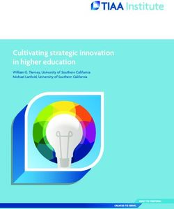 Cultivating strategic innovation in higher education - William G. Tierney, University of Southern California Michael Lanford, University of ...