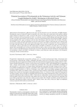 Potential Association of Nicotinamide on the Telomerase Activity and Telomere Length Mediated by PARP-1 Mechanism in Myeloid Cancer - UKM