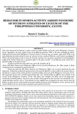 BEHAVIOR IN SPORTS ACTIVITY AMIDST PANDEMIC OF STUDENT-ATHLETES OF LYCEUM OF THE PHILIPPINES UNIVERSITY, CAVITE