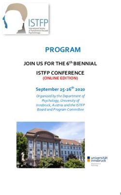 PROGRAM ISTFP CONFERENCE - JOIN US FOR THE 6th BIENNIAL - DGPT